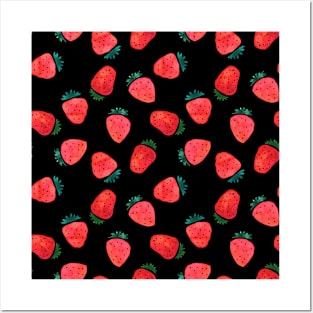 Very Strawberry - Black Posters and Art